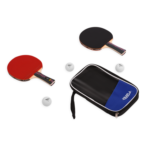 KRAFLA S-T1000 Набор для настольного тенниса: ракетка (2шт), мяч (3шт)